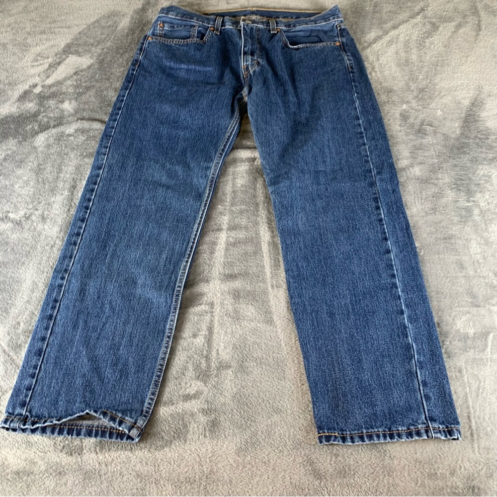 Levis 505‎ Jeans Men 36x30 Blue Denim Regular Fit Straight Leg Western Classic